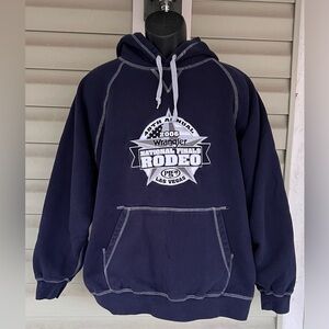 Wrangler VTG 2006 National Finals Rodeo (NFR) Hoodie Mens Sz XL Navy Embroidered